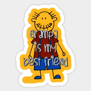 Grampa Is My Best Friend Sticker